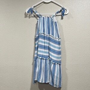 Jessica Simpson Blue and White Striped Maxi Sundress